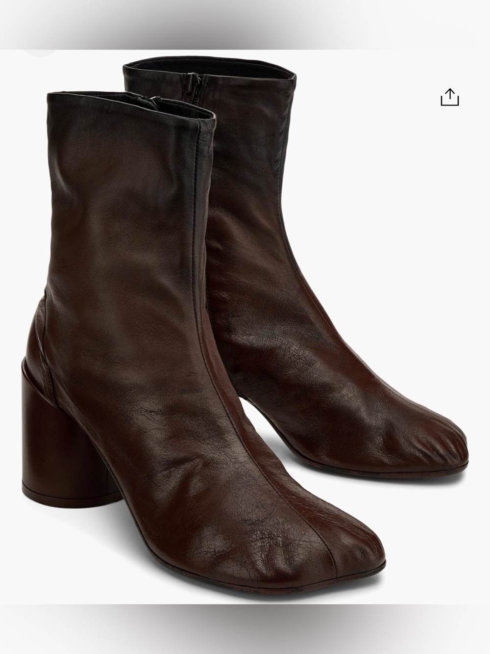 MM6 Maison Margiela 70MM Leather Ankle Boots